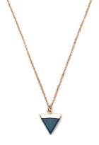 Forever21 Faux Stone Triangle Charm Necklace