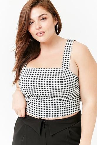 Forever21 Plus Size Gingham Crop Cami