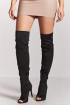 Forever21 Over-the-knee Open-toe Boots