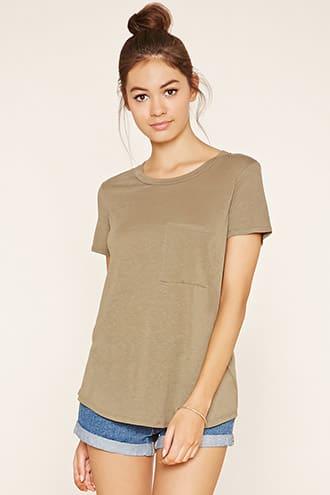 Forever21 Burnout Knit Pocket Tee