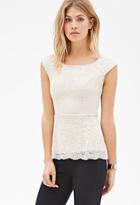 Forever21 Posh Lace Peplum Top