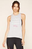 Forever21 Women's  Active Would Could Will Tank