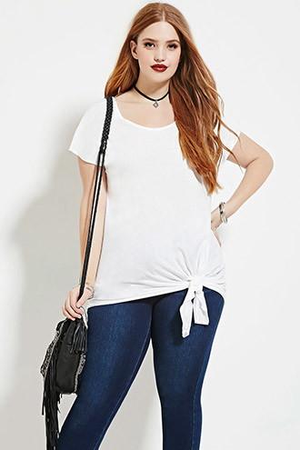 Forever21 Plus Women's  Plus Size Self-tie Top
