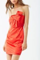 Forever21 Metallic Bow-front Mini Dress