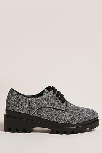 Forever21 St. Sana Metallic Platform Oxfords