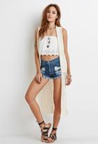 Forever21 Maxi Open-knit Sweater Vest