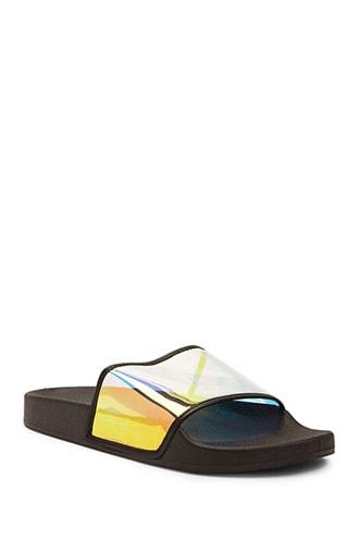 Forever21 Iridescent Contoured Slides