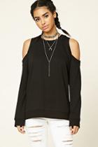Forever21 Women's  Open-shoulder Sweatshirt