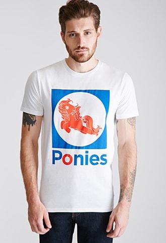 Forever21 Ponies Graphic Tee