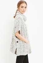 Forever21 Cable Knit Turtleneck Poncho