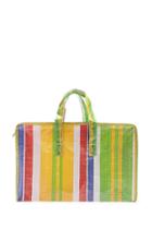 Forever21 Woven Multicolor Striped Eco Tote