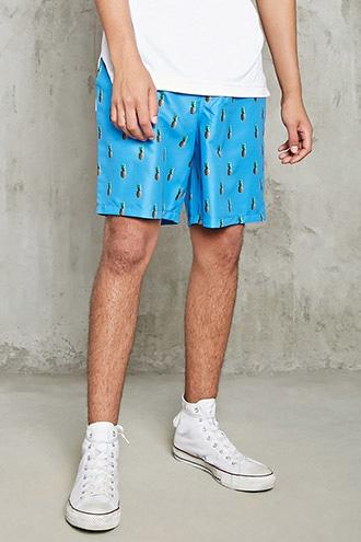 Forever21 Pineapple Print Swim Trunks