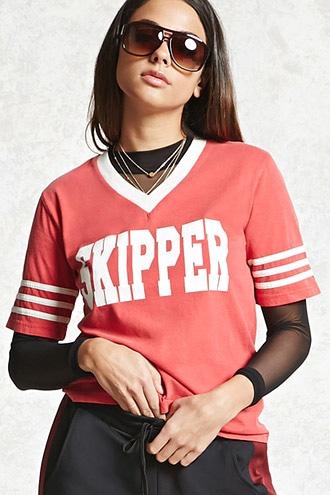 Forever21 Skipper Graphic Varsity Tee