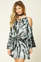 Forever21 Women's  Black Boho Me Tie-dye Dress