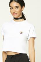 Forever21 Women's  Tiger Boxy Crop Top