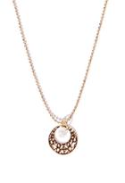 Forever21 Filigree Crescent Charm Necklace