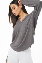 Forever21 Active Marled Hooded Top