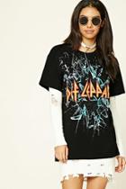 Forever21 Women's  Def Leppard Tour Tee