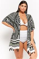 Forever21 Plus Size Tribal-inspired Tasseled Swim Cover-up Kimono