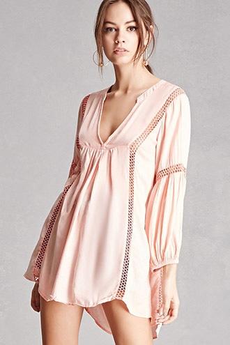 Forever21 Boho Me Crochet Mini Dress