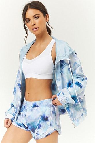Forever21 Active Striped Cloud Wash Shorts
