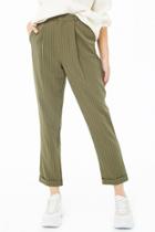 Forever21 Pinstriped Pleat-front Pants