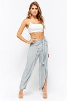 Forever21 Mineral Wash Tie-front Pants