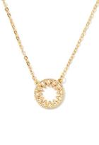 Forever21 Cubic Zirconia Star Cutout Necklace (gold/clear)