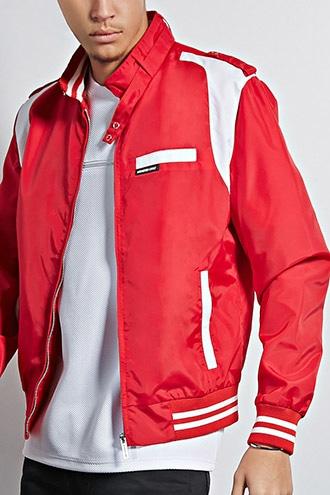 21 Men Men's  Red Members Only Colorblock Jacket