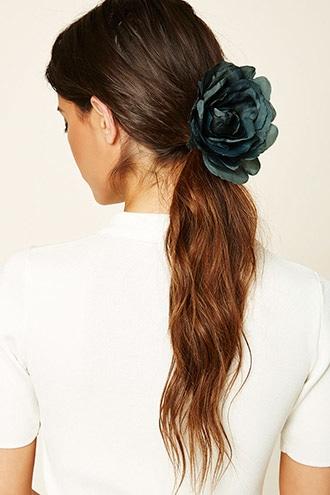 Forever21 Dark Green Rose Hair Clip