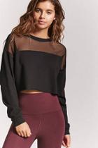Forever21 Active Mesh-panel Cropped Sweatshirt