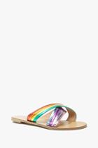 Forever21 Metallic Rainbow Sandals