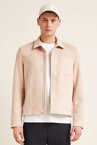 Forever21 Faux Suede Zip-front Jacket
