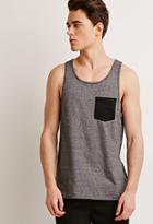 Forever21 Micro-striped Pocket Tank