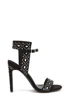 Forever21 Cutout Faux Crystal Sandals
