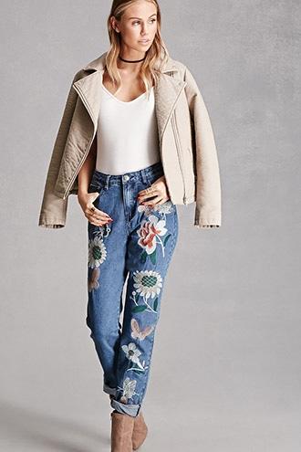 Forever21 Women's  Denim Pixie And Diamond Jeans