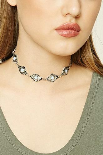 Forever21 Faux Stone Diamond Choker