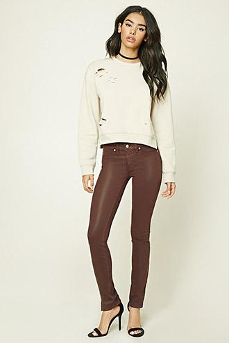 Forever21 Faux Leather Skinny Jeans