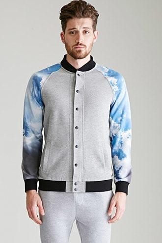 Forever21 Cloud-sleeve Bomber Jacket