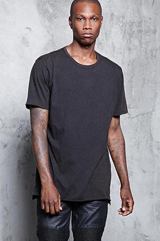 Forever21 Raw-cut Vented Tee