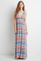 Forever21 Abstract V-cut Maxi Dress