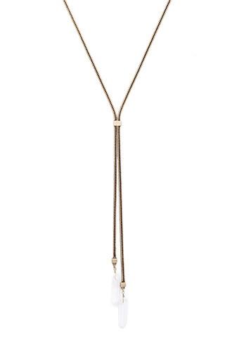 Forever21 Faux Crystal Chain Necklace
