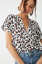 Forever21 Boxy Split V-neck Top