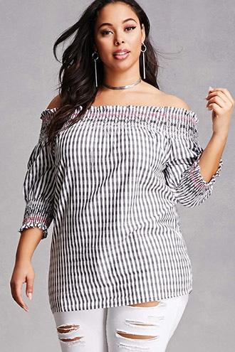 Forever21 Plus Size Velzera Stripe Tunic