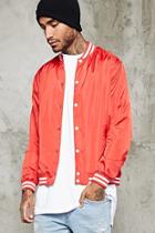 21 Men Men's  Varsity-stripe Baseball Jacket