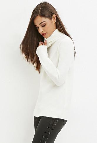 Forever21 Fuzzy Turtleneck Sweater