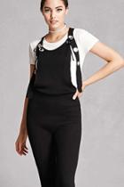 Forever21 Ribbed Knit Grommet Overalls
