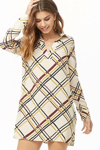 Forever21 Plaid Shift Mini Dress