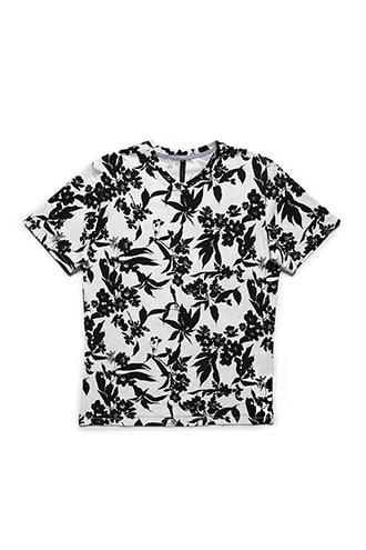Forever21 Smash Monochrome Floral Print Tee