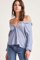 Forever21 Convertible Open-shoulder Shirt